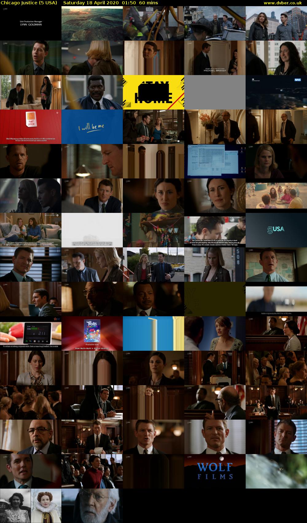 Chicago Justice (5 USA) Saturday 18 April 2020 01:50 - 02:50