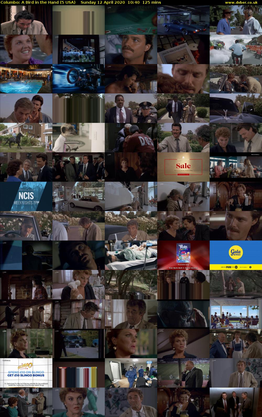 Columbo: A Bird in the Hand (5 USA) Sunday 12 April 2020 10:40 - 12:45