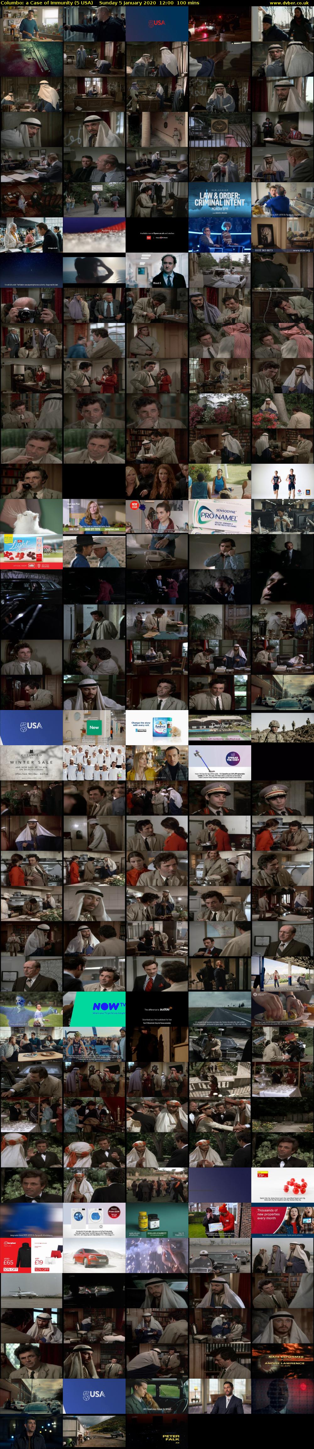 Columbo: A Case of Immunity (5 USA) Sunday 5 January 2020 12:00 - 13:40
