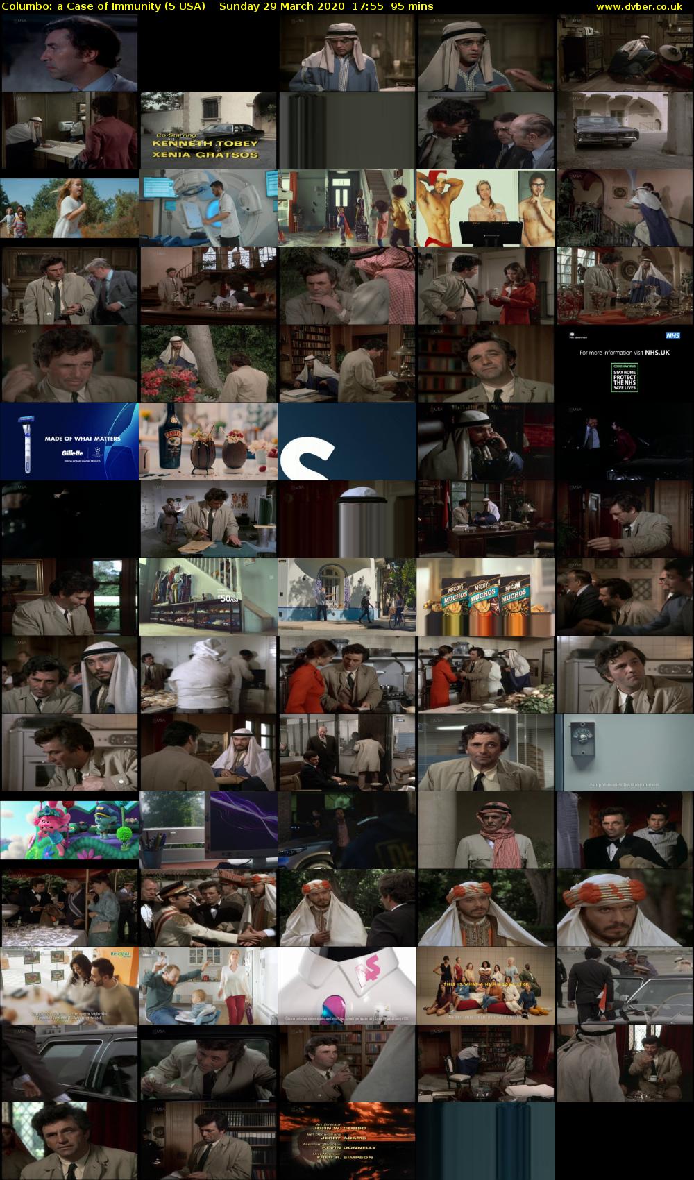 Columbo: A Case of Immunity (5 USA) Sunday 29 March 2020 17:55 - 19:30