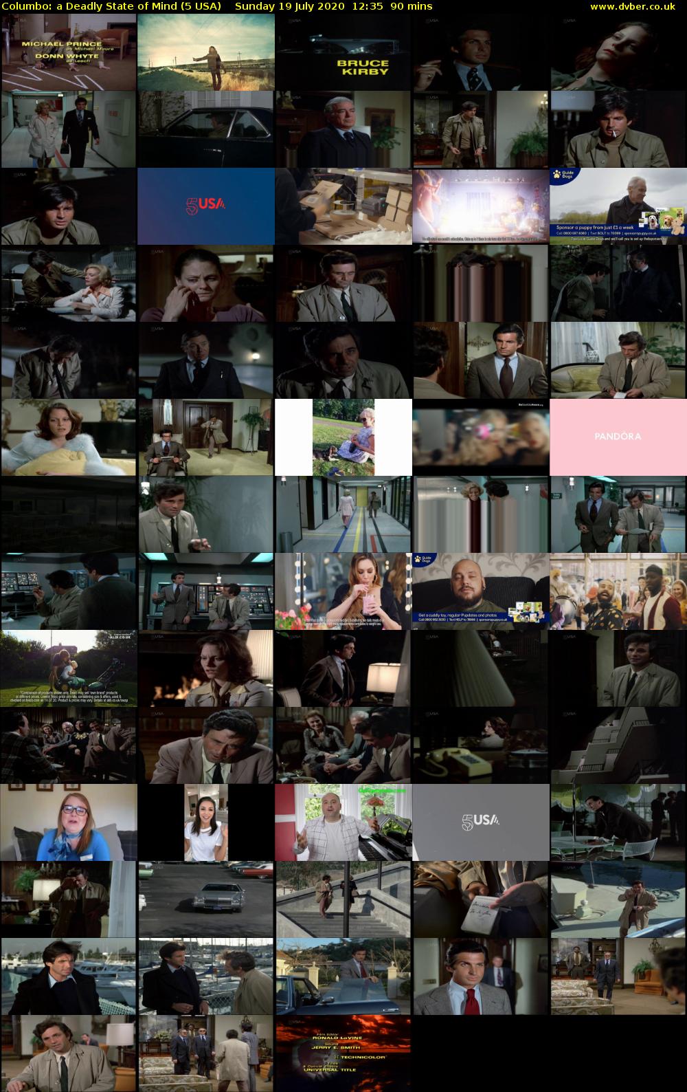 Columbo: A Deadly State of Mind (5 USA) Sunday 19 July 2020 12:35 - 14:05