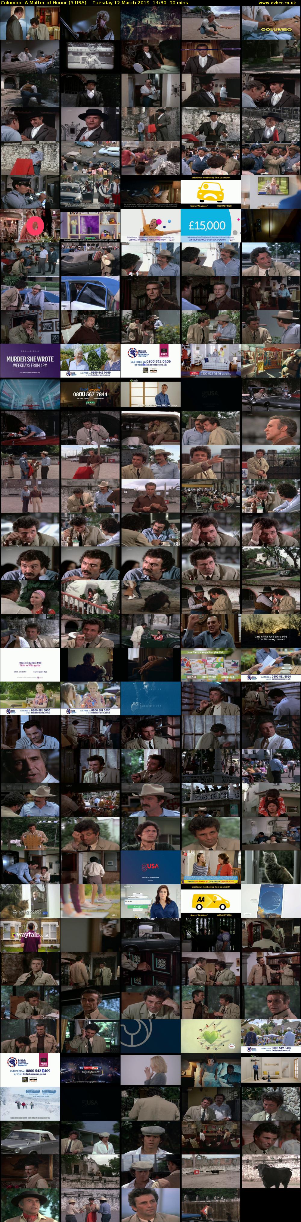 Columbo: A Matter of Honor (5 USA) Tuesday 12 March 2019 14:30 - 16:00