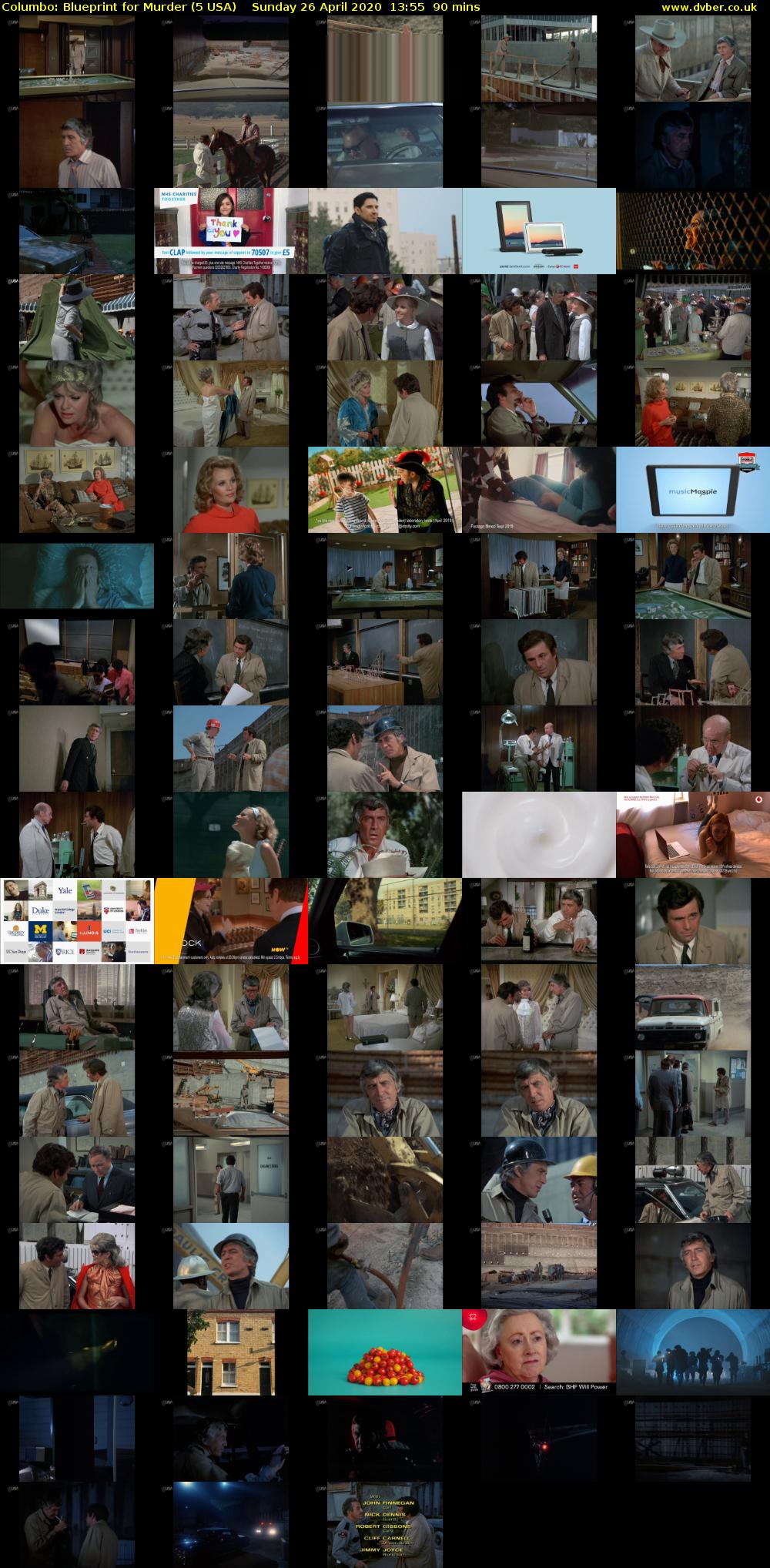 Columbo: Blueprint for Murder (5 USA) Sunday 26 April 2020 13:55 - 15:25