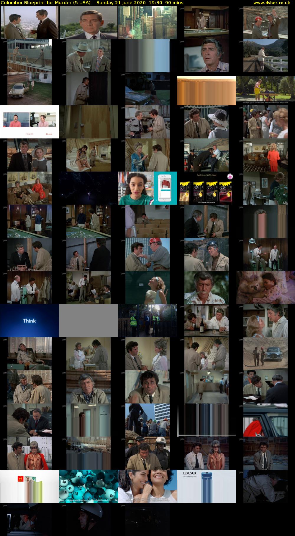 Columbo: Blueprint for Murder (5 USA) Sunday 21 June 2020 19:30 - 21:00