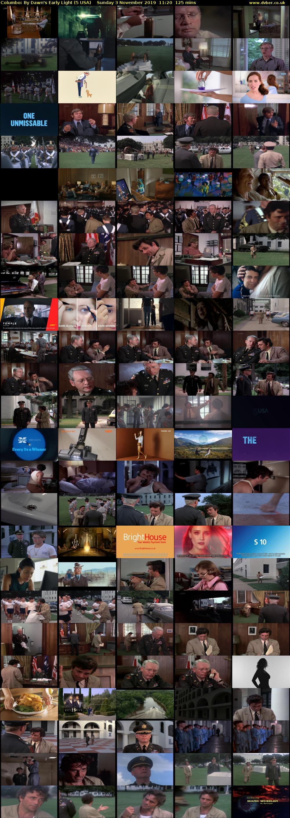 Columbo: By Dawn's Early Light (5 USA) Sunday 3 November 2019 11:20 - 13:25