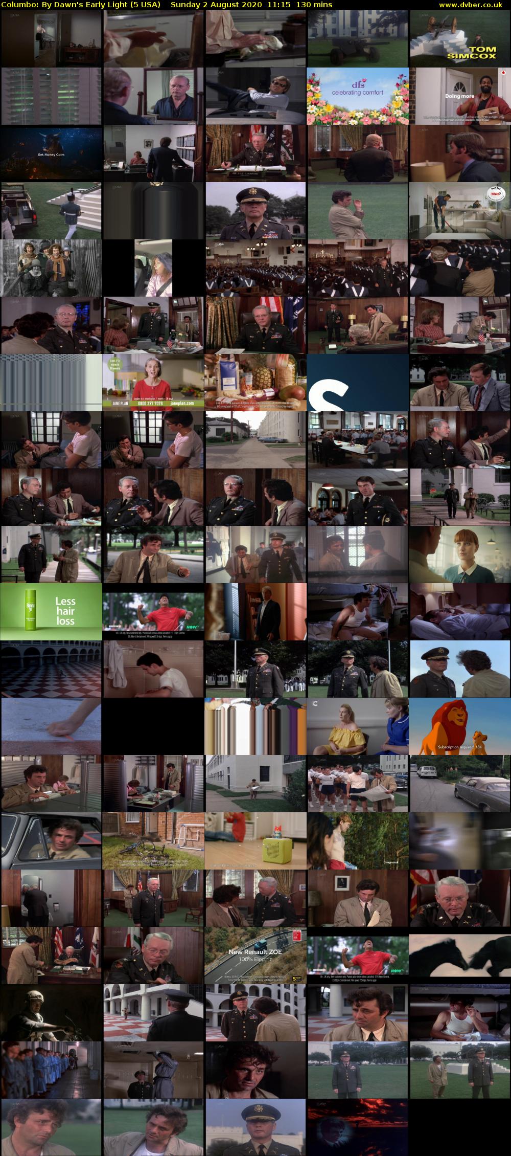 Columbo: By Dawn's Early Light (5 USA) Sunday 2 August 2020 11:15 - 13:25
