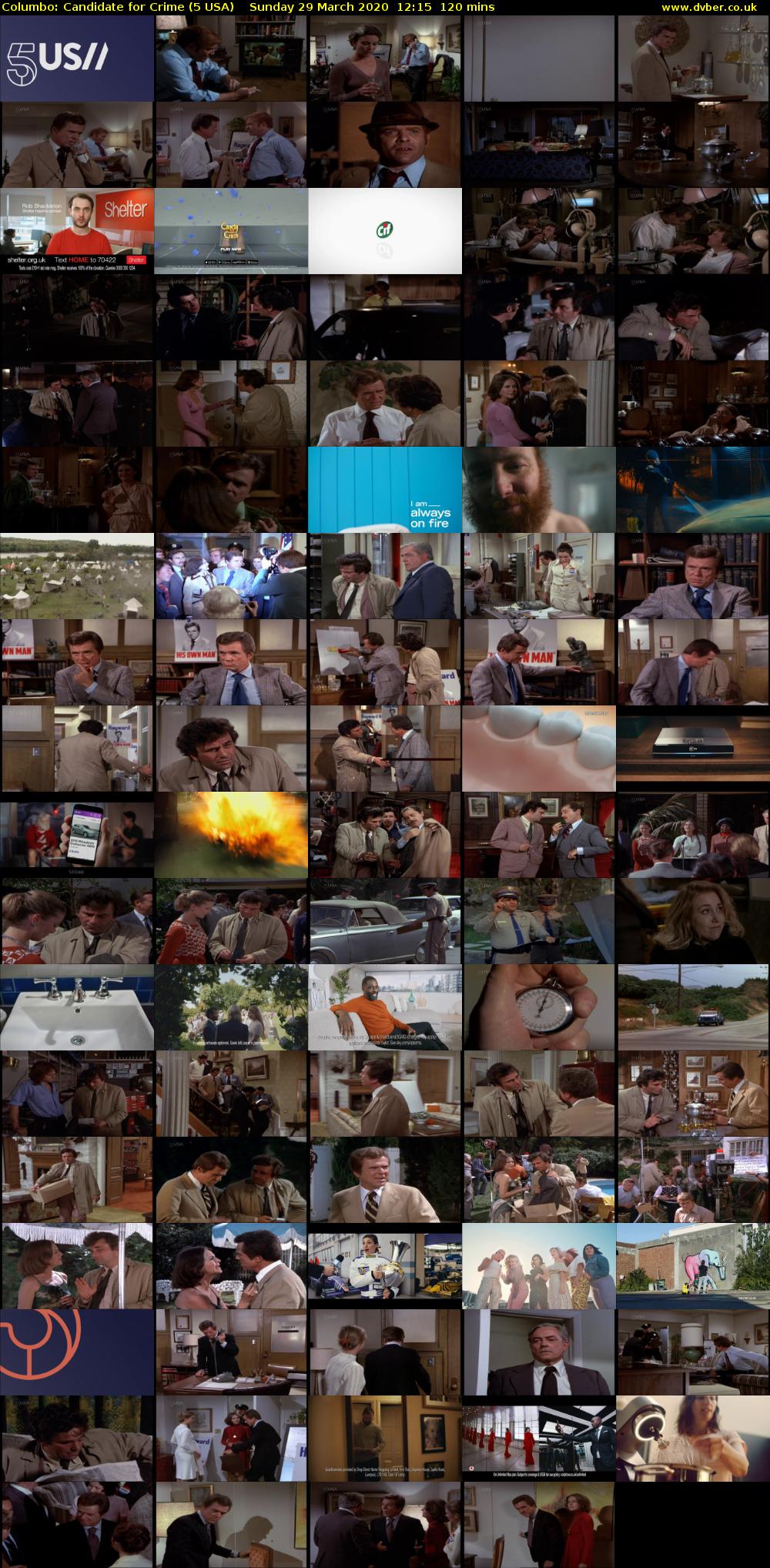 Columbo: Candidate for Crime (5 USA) Sunday 29 March 2020 12:15 - 14:15