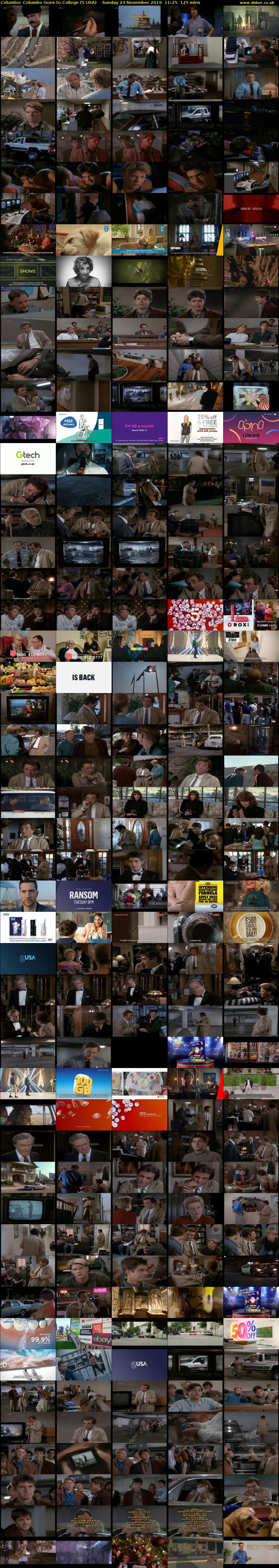 Columbo: Columbo Goes to College (5 USA) Sunday 24 November 2019 11:25 - 13:30
