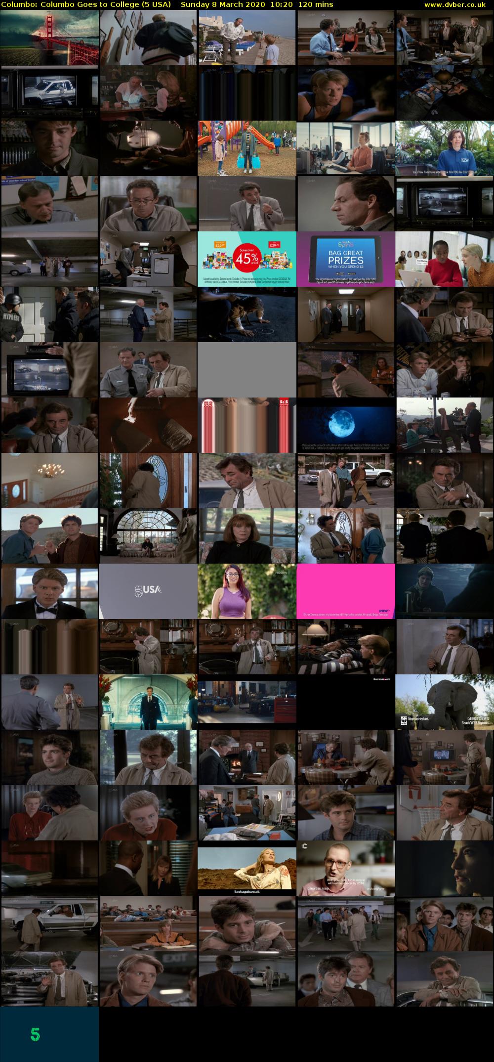 Columbo: Columbo Goes to College (5 USA) Sunday 8 March 2020 10:20 - 12:20