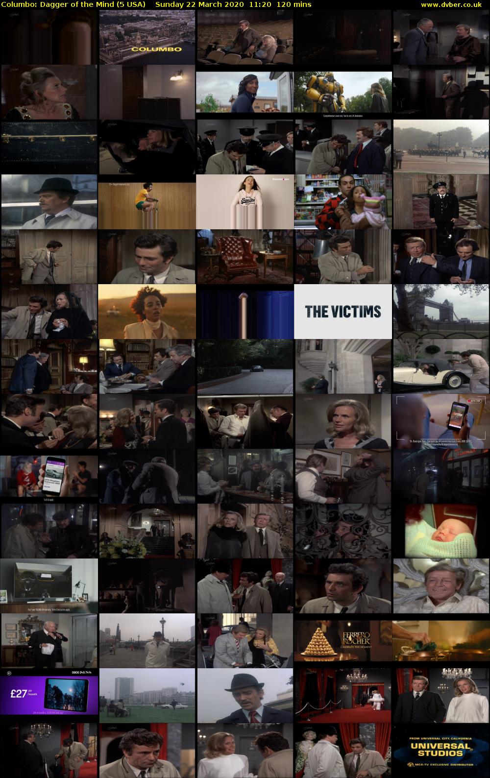 Columbo: Dagger of The Mind (5 USA) Sunday 22 March 2020 11:20 - 13:20