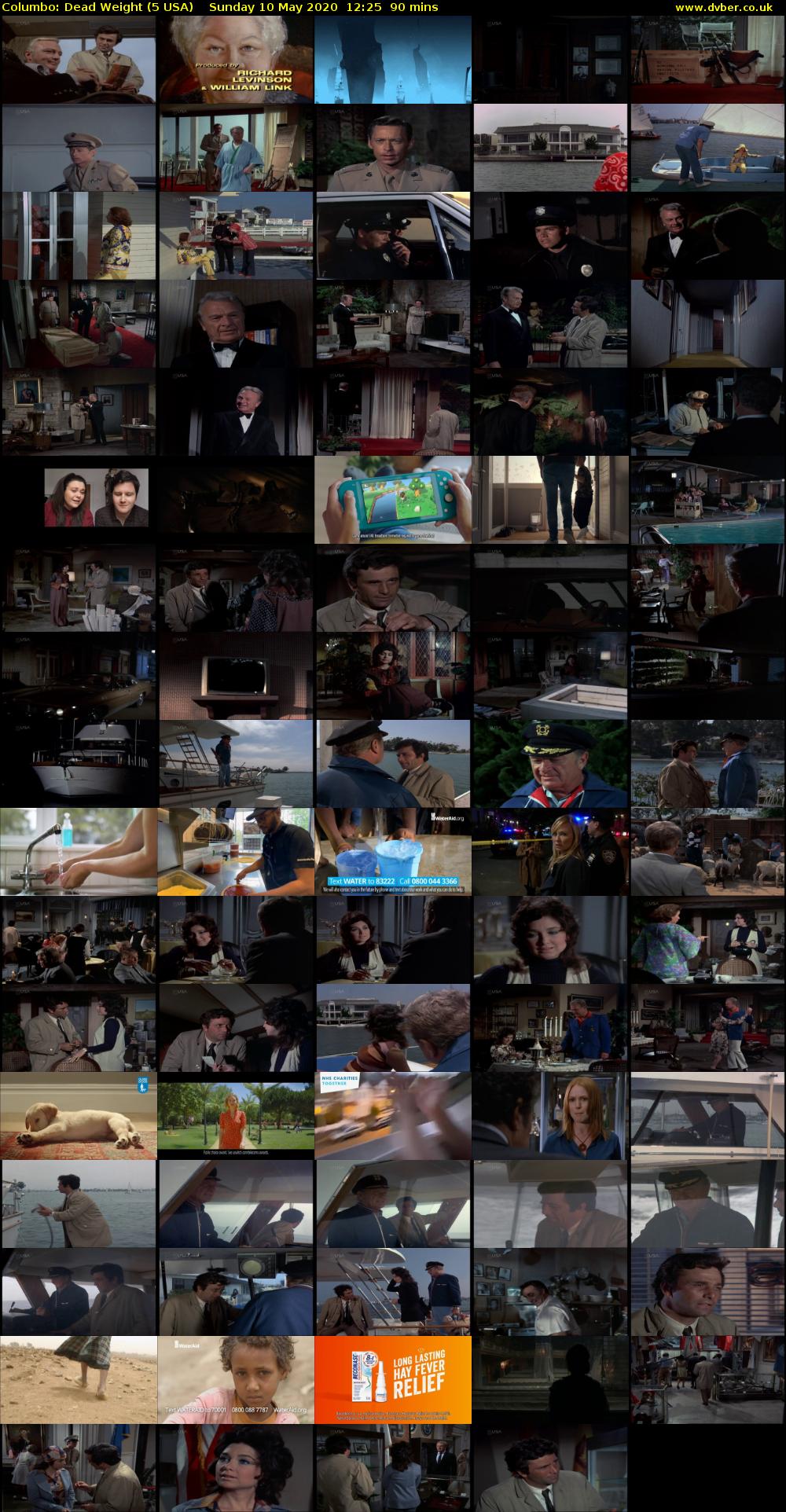 Columbo: Dead Weight (5 USA) Sunday 10 May 2020 12:25 - 13:55