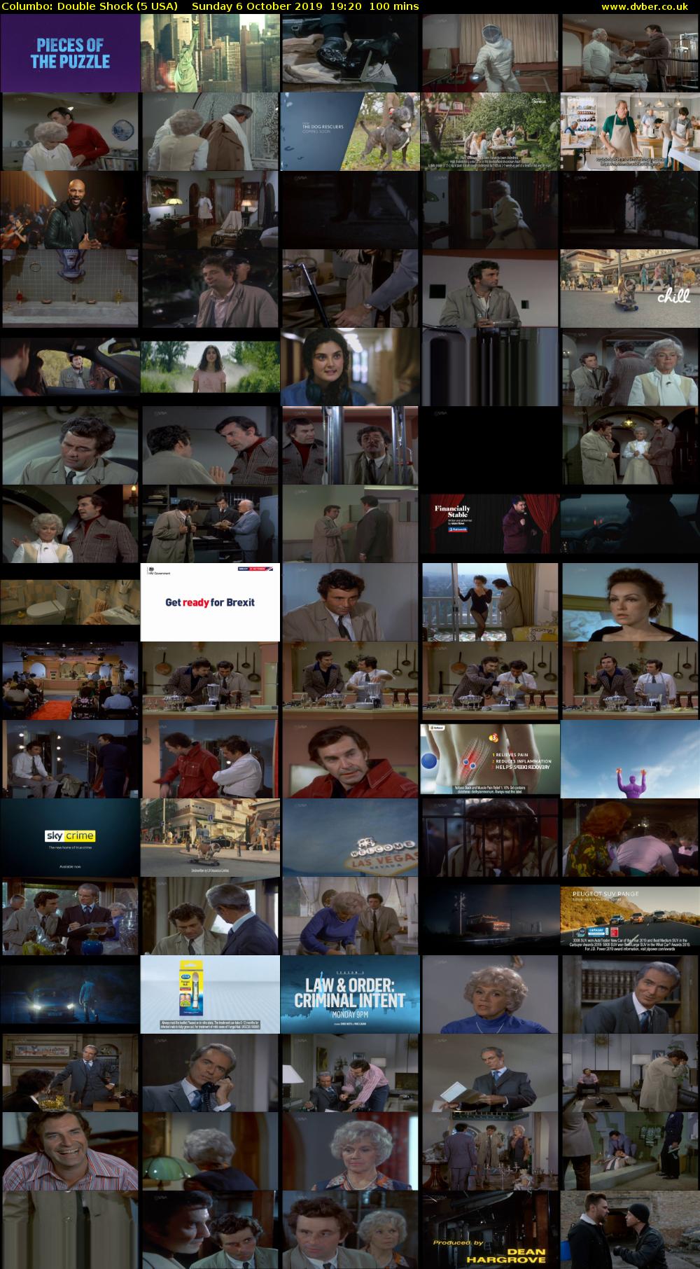 Columbo: Double Shock (5 USA) Sunday 6 October 2019 19:20 - 21:00