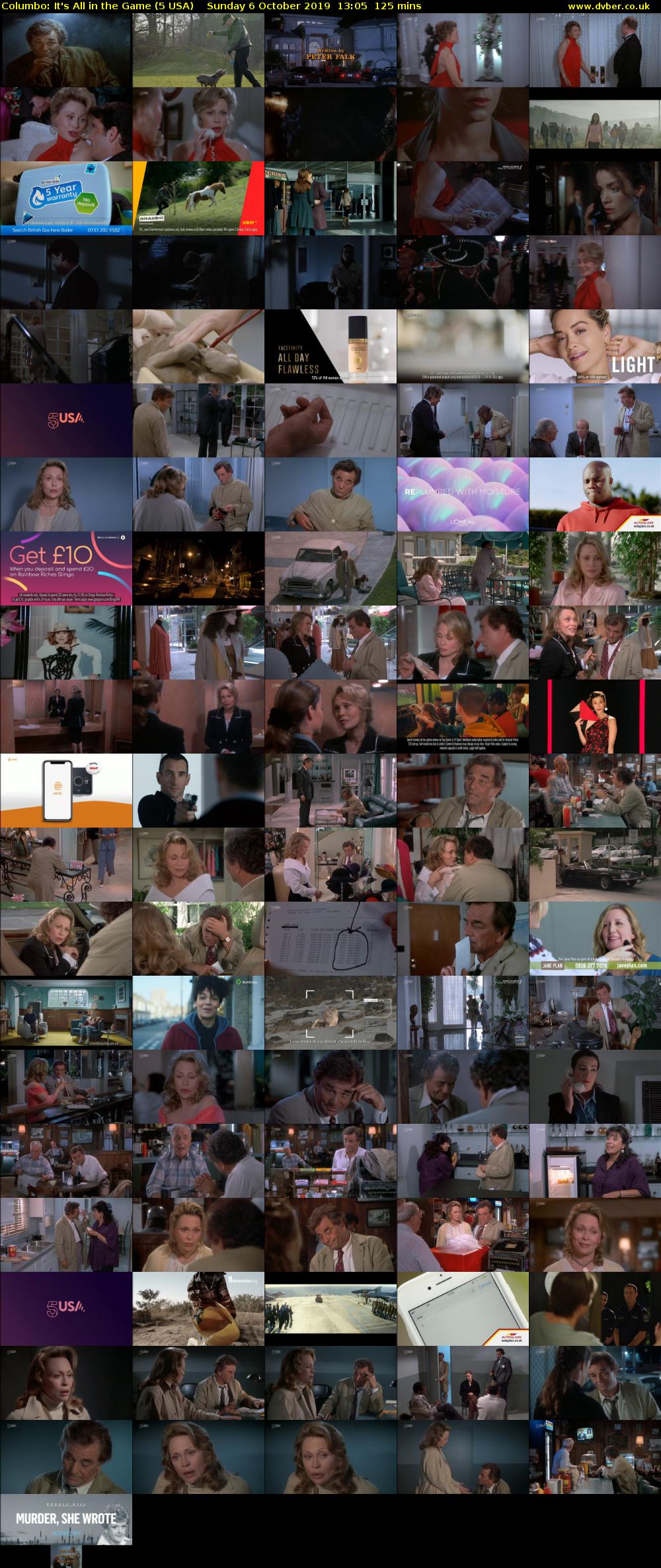 Columbo: It's All in the Game (5 USA) Sunday 6 October 2019 13:05 - 15:10