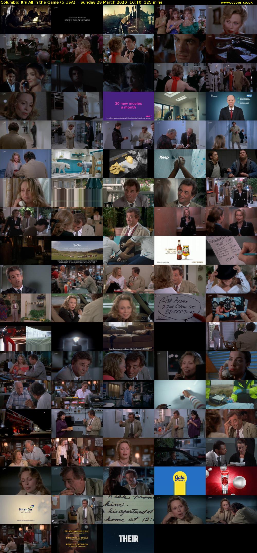 Columbo: It's All in the Game (5 USA) Sunday 29 March 2020 10:10 - 12:15