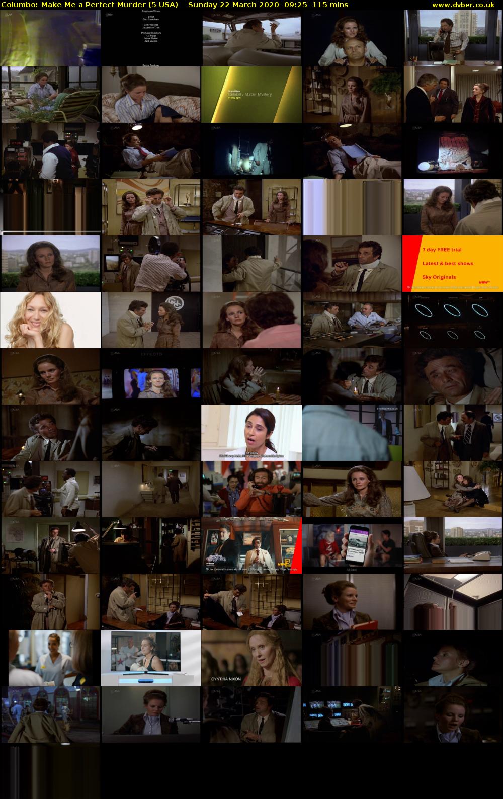 Columbo: Make Me a Perfect Murder (5 USA) Sunday 22 March 2020 09:25 - 11:20