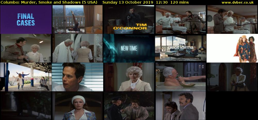 Columbo: Murder, Smoke and Shadows (5 USA) Sunday 13 October 2019 12:30 - 14:30