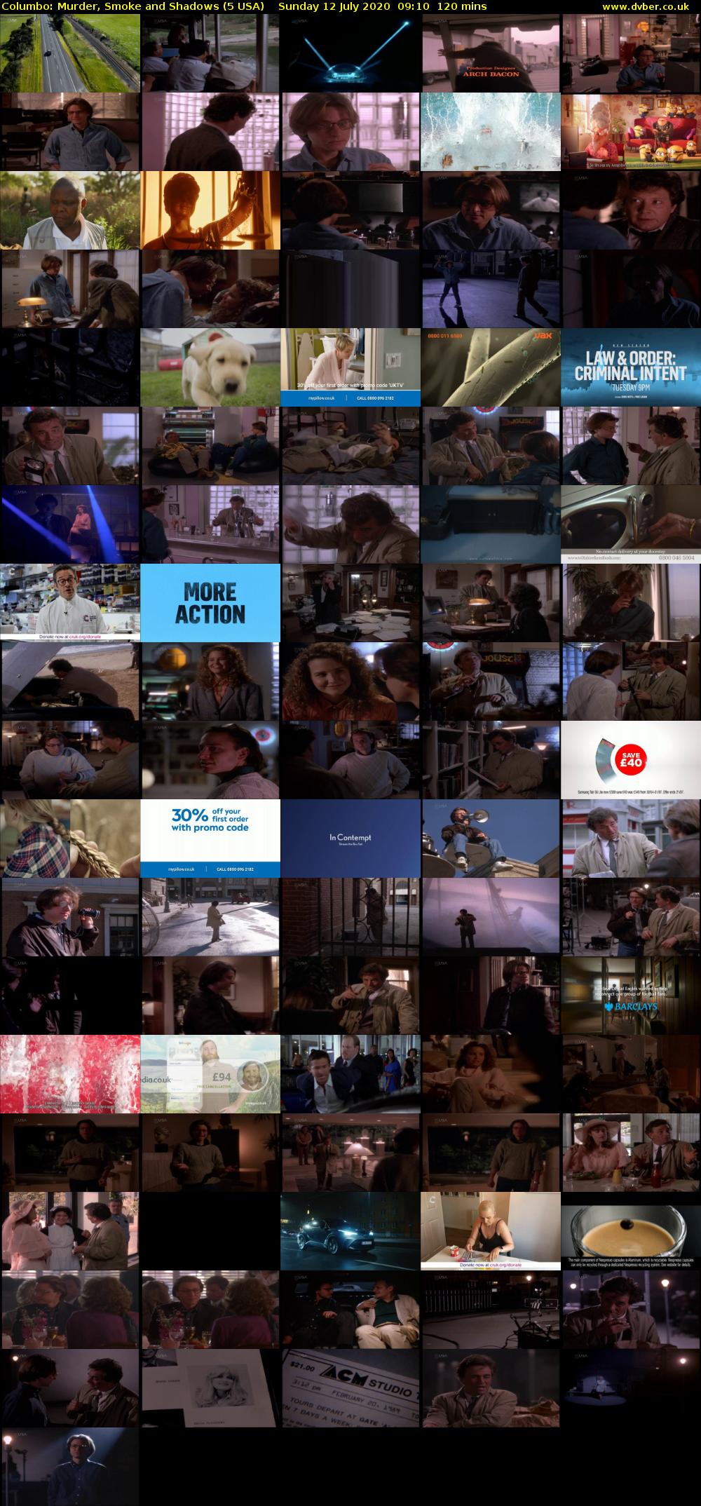 Columbo: Murder, Smoke and Shadows (5 USA) Sunday 12 July 2020 09:10 - 11:10