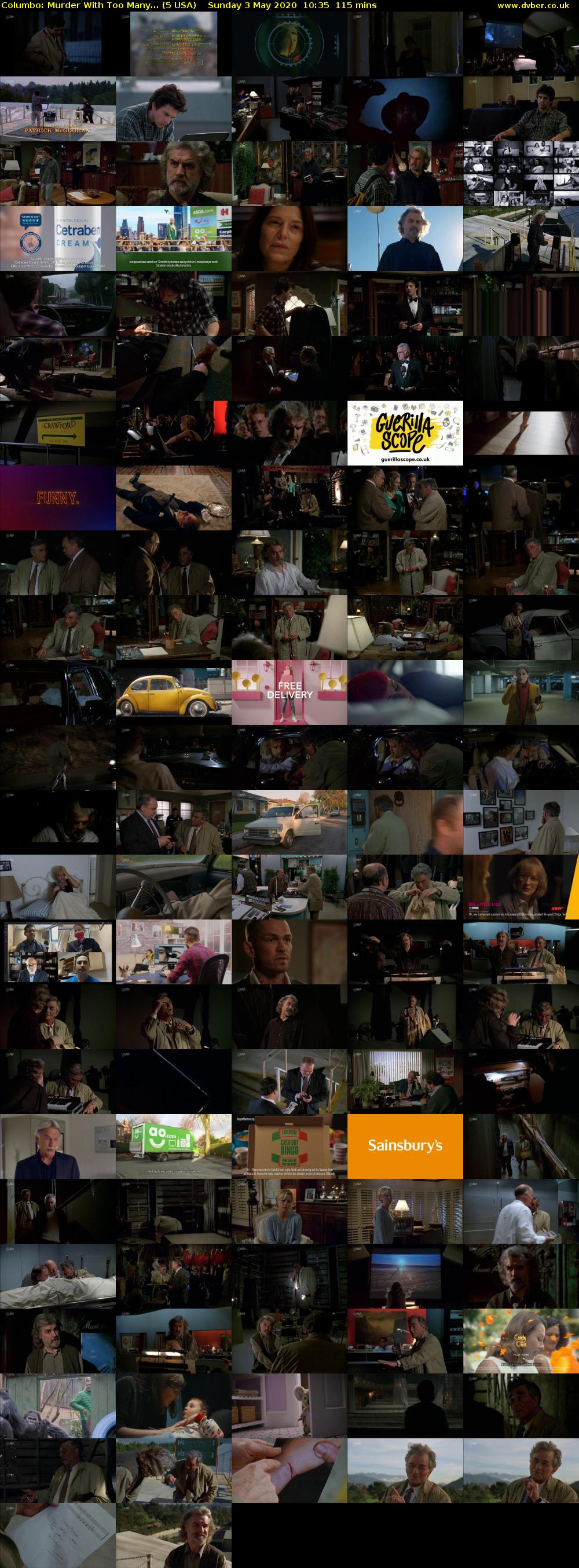 Columbo: Murder With Too Many... (5 USA) Sunday 3 May 2020 10:35 - 12:30