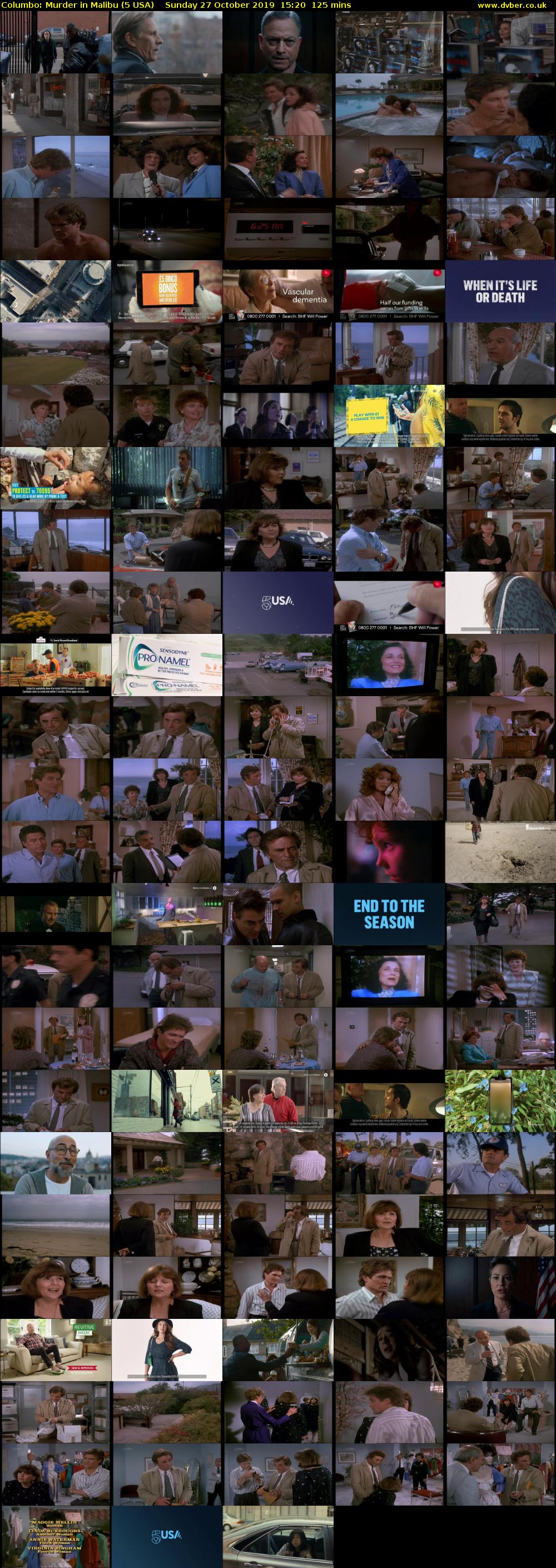 Columbo: Murder in Malibu (5 USA) Sunday 27 October 2019 15:20 - 17:25