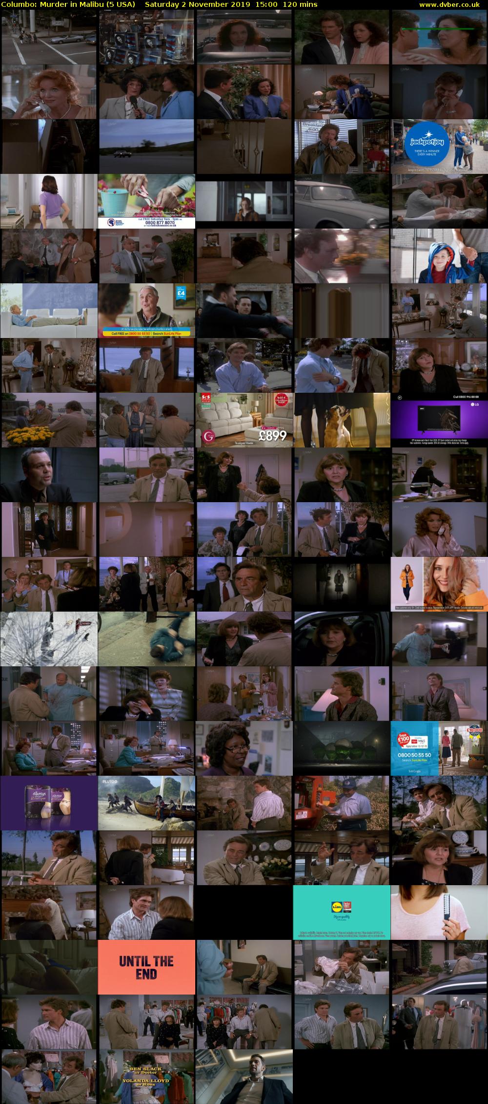 Columbo: Murder in Malibu (5 USA) Saturday 2 November 2019 15:00 - 17:00