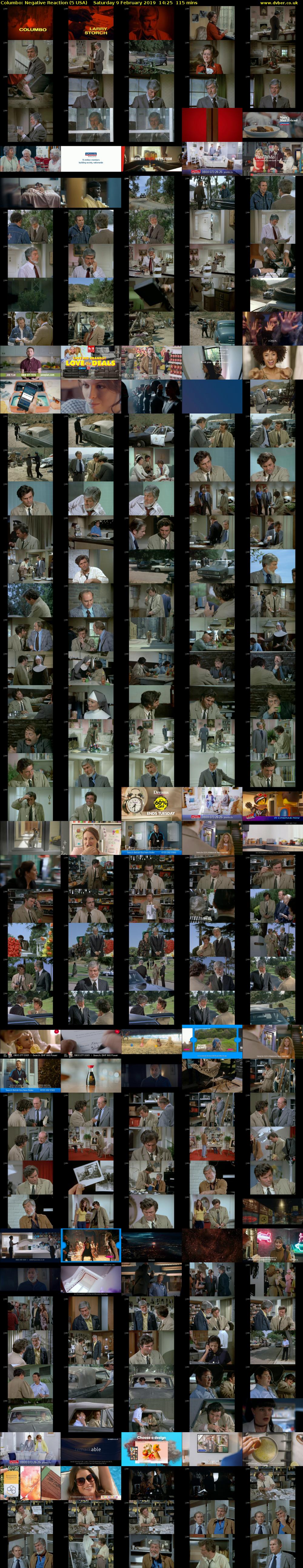 Columbo: Negative Reaction (5 USA) Saturday 9 February 2019 14:25 - 16:20