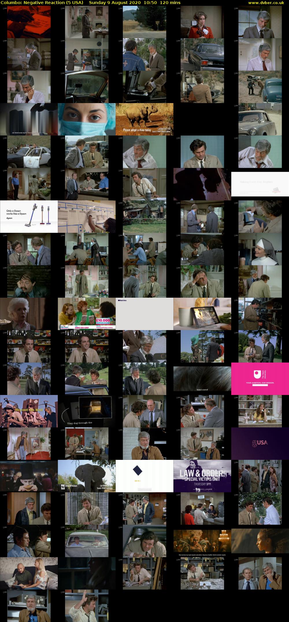 Columbo: Negative Reaction (5 USA) Sunday 9 August 2020 10:50 - 12:50
