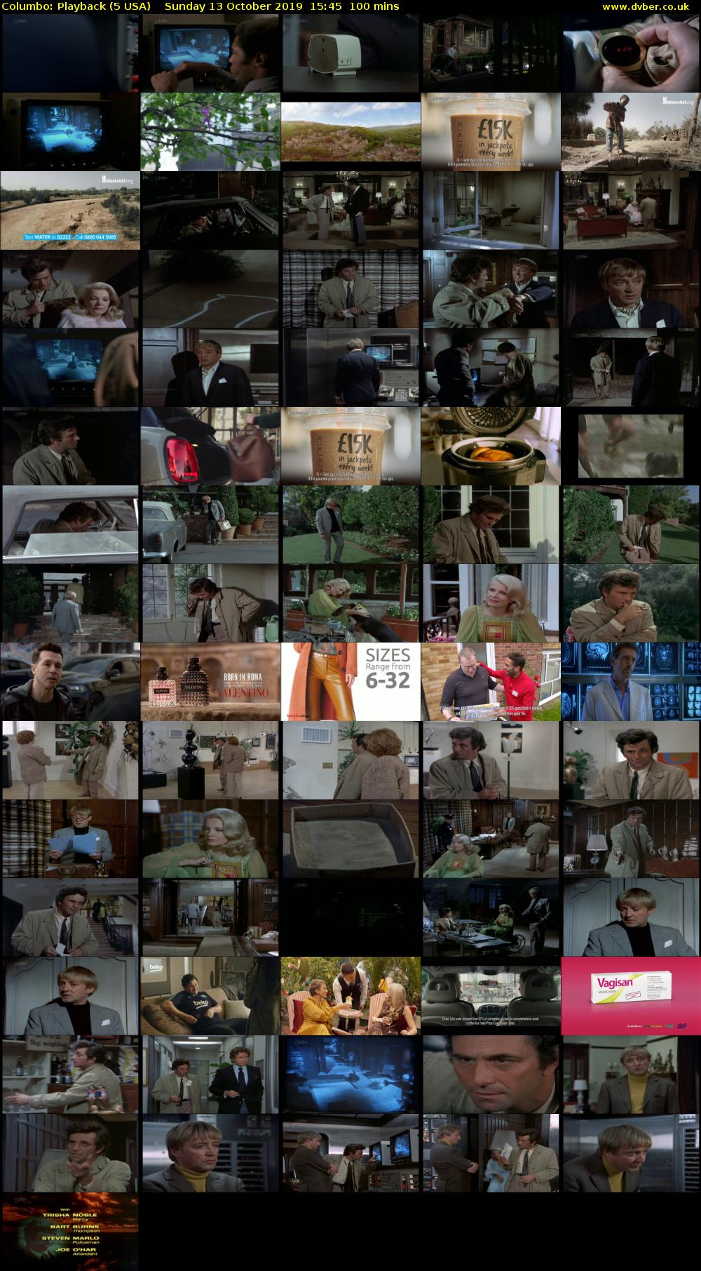 Columbo: Playback (5 USA) Sunday 13 October 2019 15:45 - 17:25
