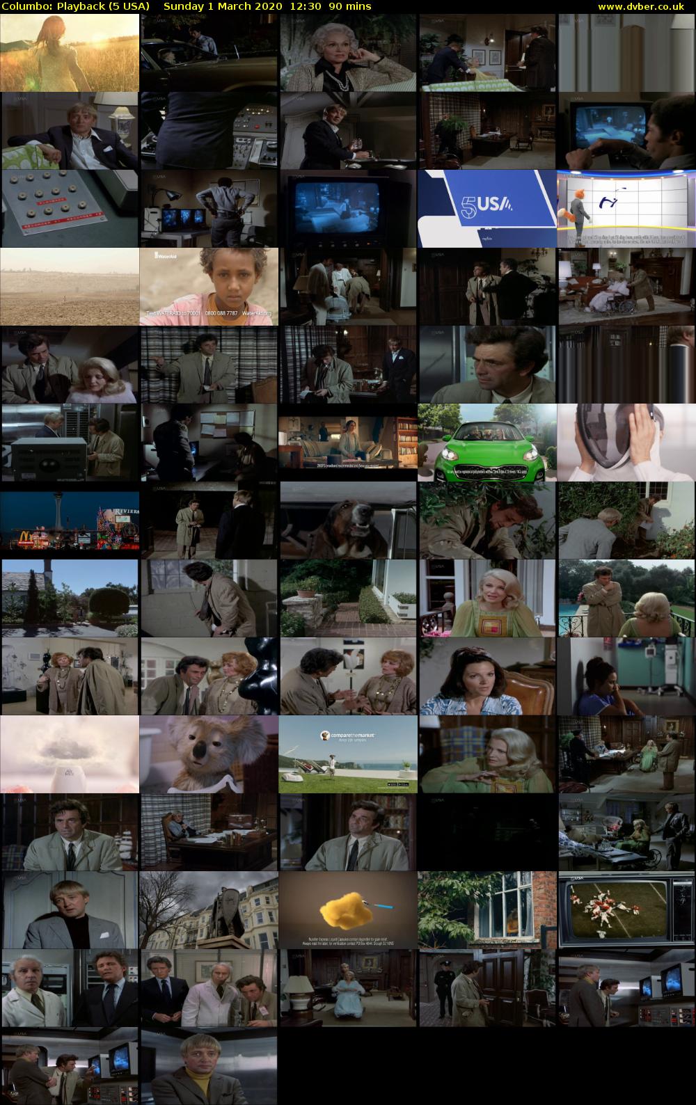 Columbo: Playback (5 USA) Sunday 1 March 2020 12:30 - 14:00