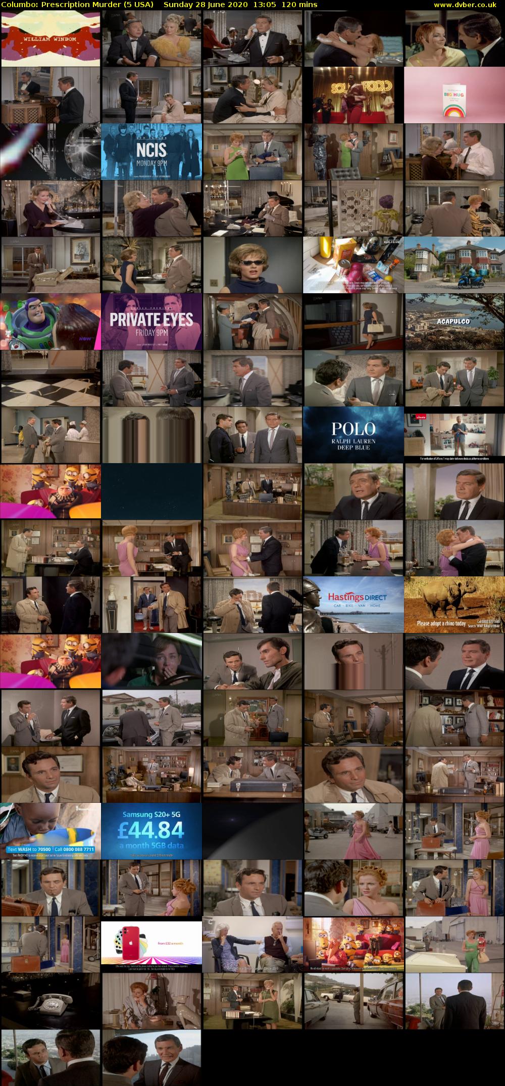 Columbo: Prescription Murder (5 USA) Sunday 28 June 2020 13:05 - 15:05