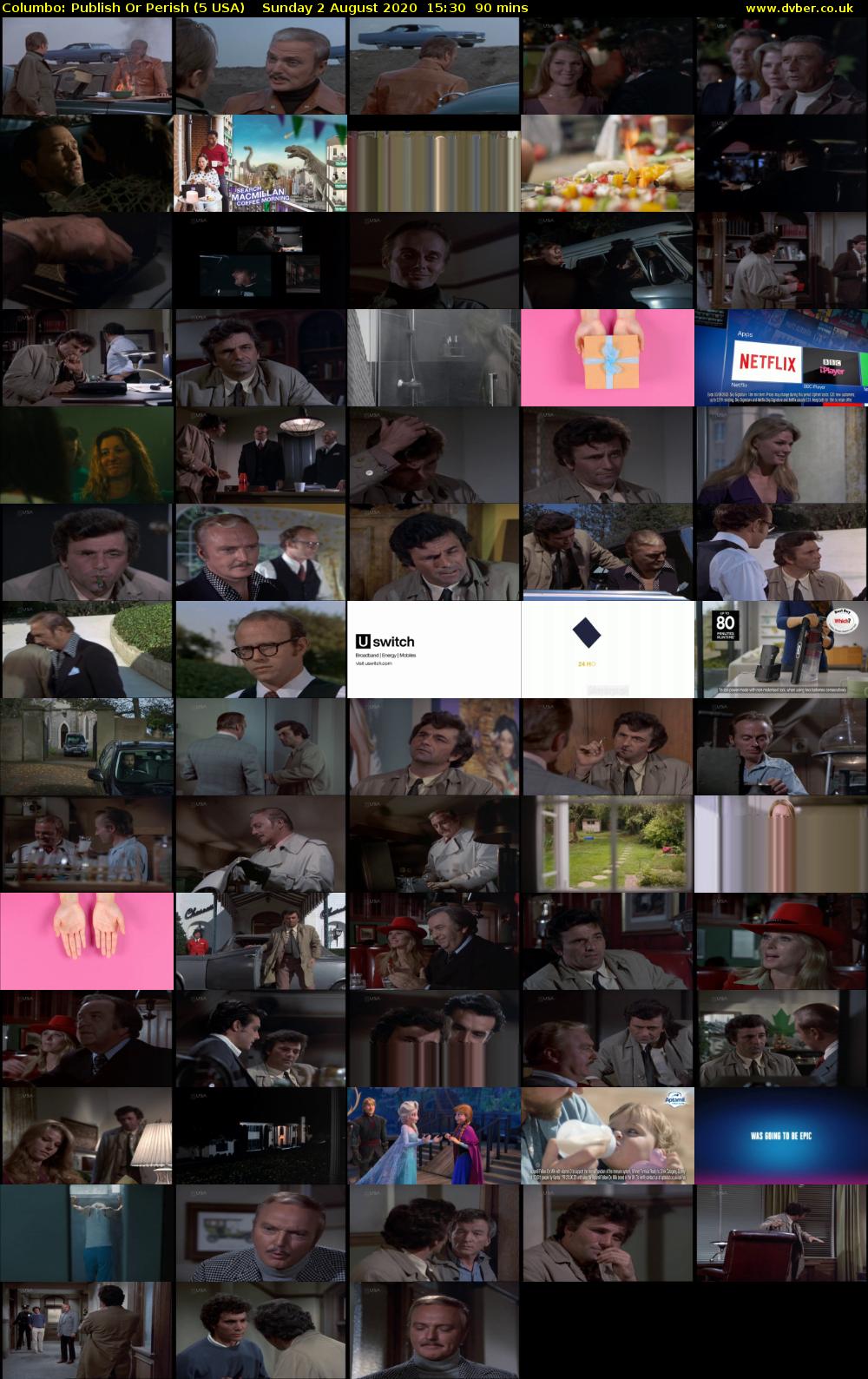 Columbo: Publish Or Perish (5 USA) Sunday 2 August 2020 15:30 - 17:00