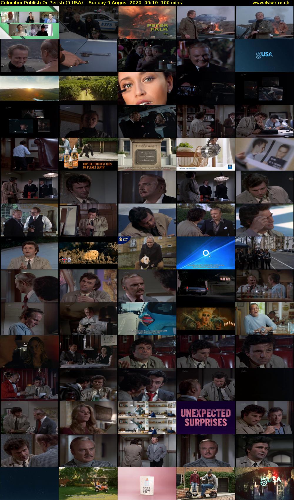 Columbo: Publish Or Perish (5 USA) Sunday 9 August 2020 09:10 - 10:50