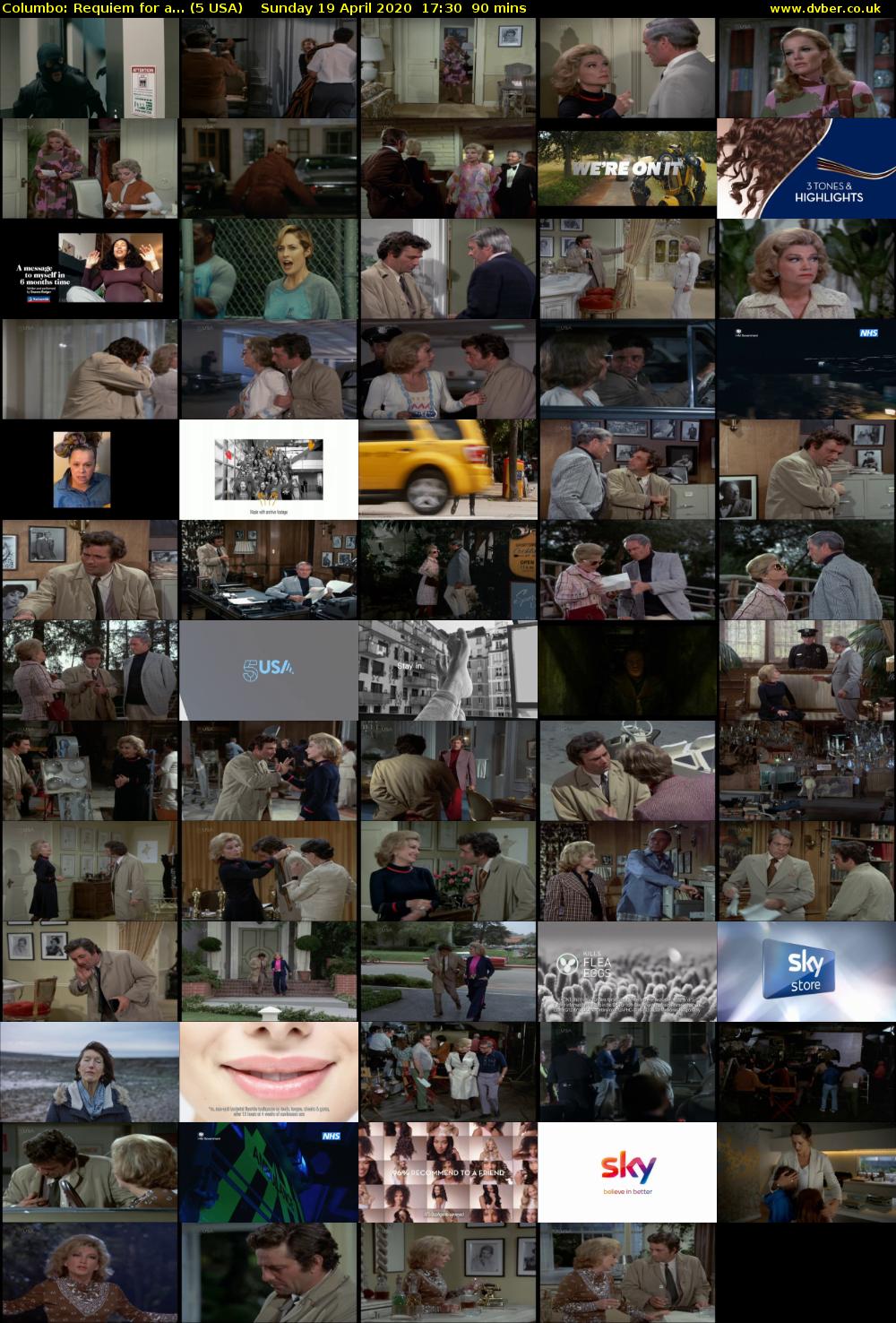 Columbo: Requiem for a... (5 USA) Sunday 19 April 2020 17:30 - 19:00