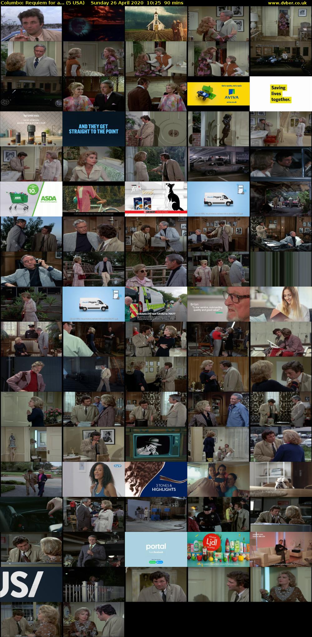 Columbo: Requiem for a... (5 USA) Sunday 26 April 2020 10:25 - 11:55