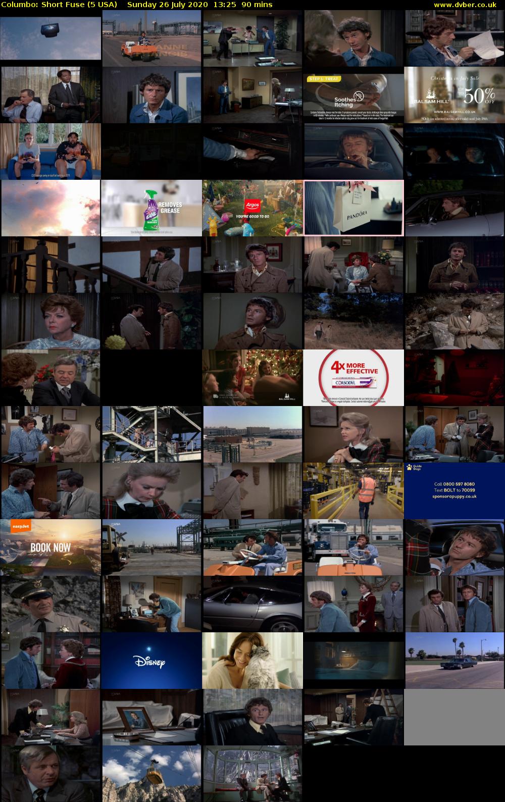 Columbo: Short Fuse (5 USA) Sunday 26 July 2020 13:25 - 14:55