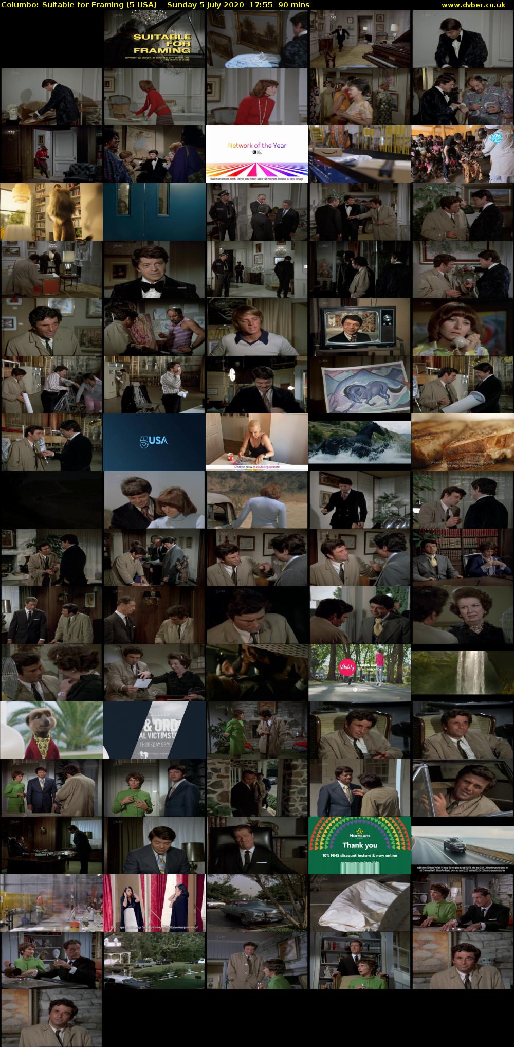 Columbo: Suitable for Framing (5 USA) Sunday 5 July 2020 17:55 - 19:25