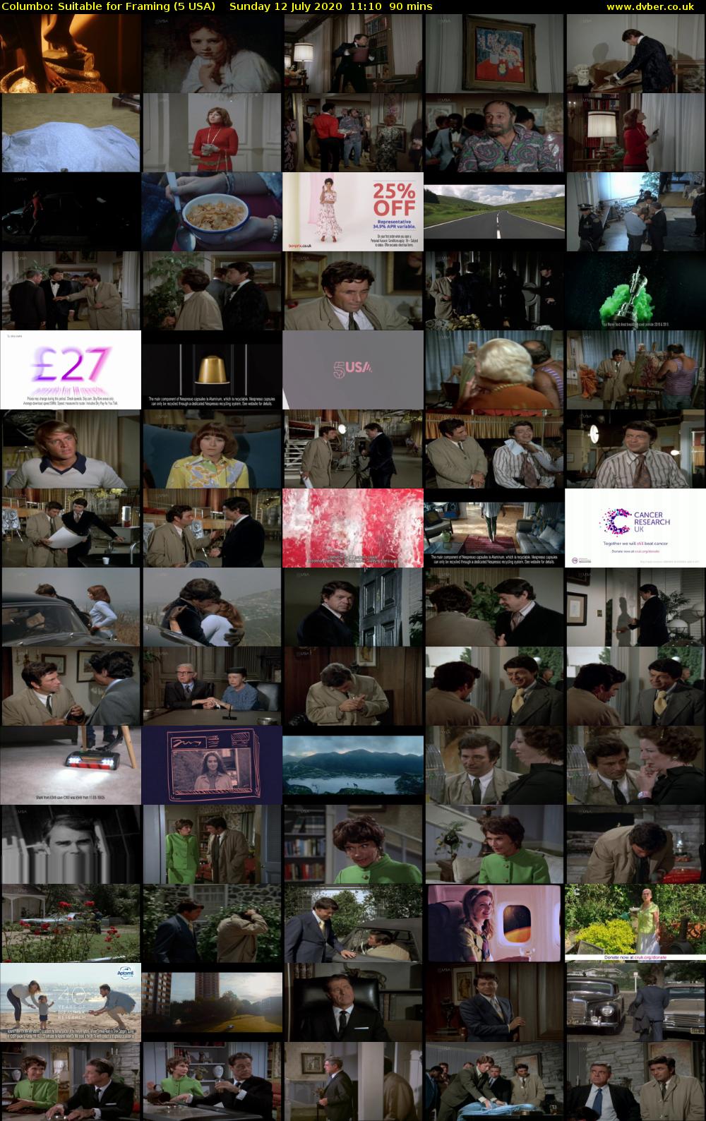 Columbo: Suitable for Framing (5 USA) Sunday 12 July 2020 11:10 - 12:40