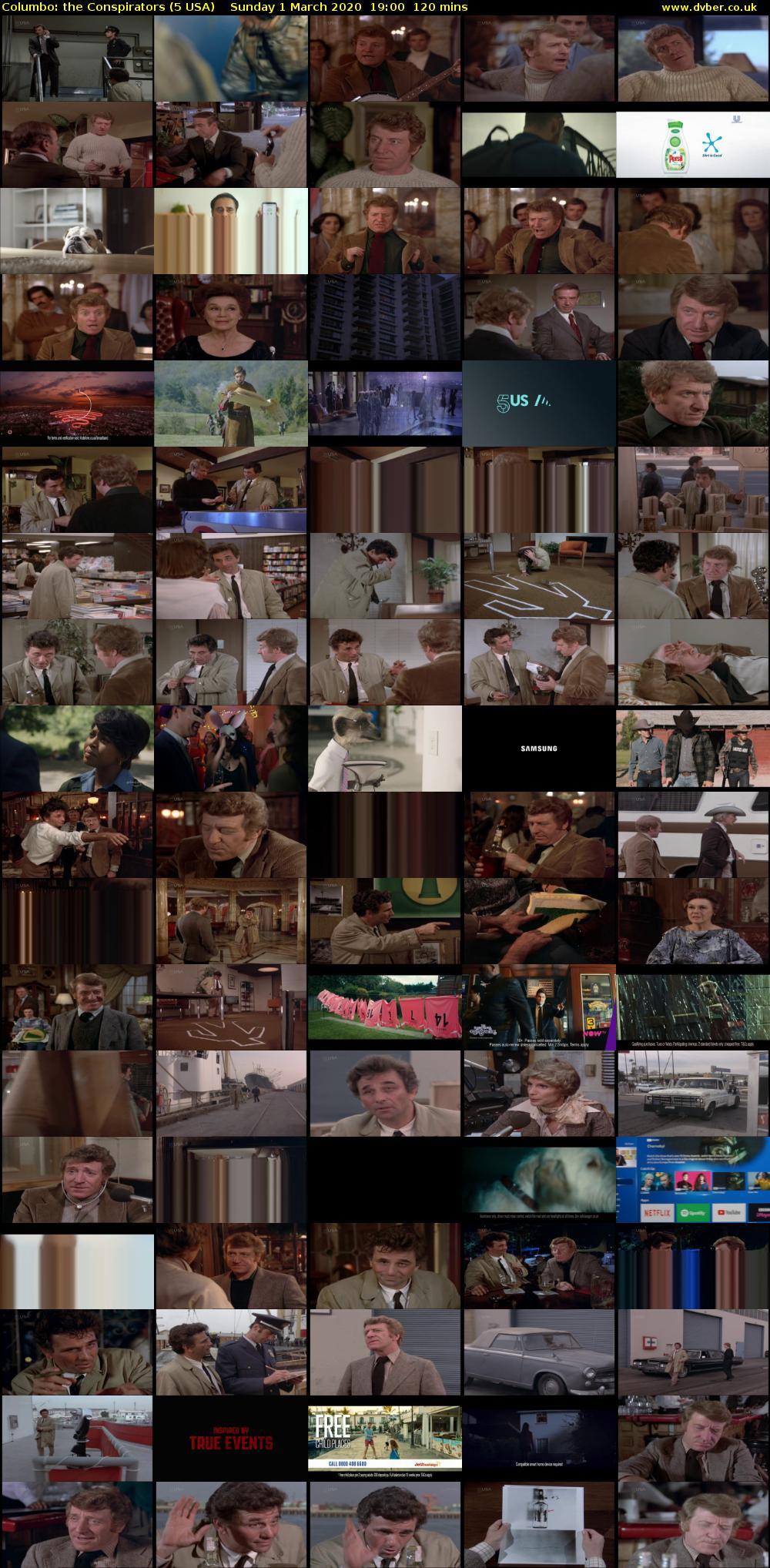 Columbo: The Conspirators (5 USA) Sunday 1 March 2020 19:00 - 21:00