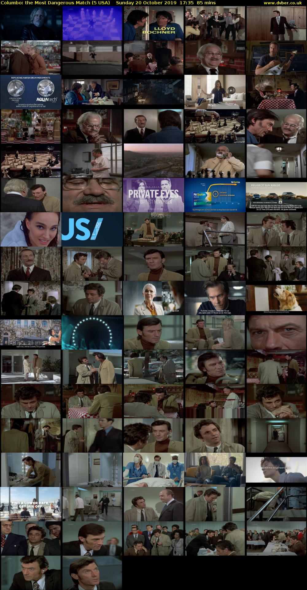 Columbo: The Most Dangerous Match (5 USA) Sunday 20 October 2019 17:35 - 19:00
