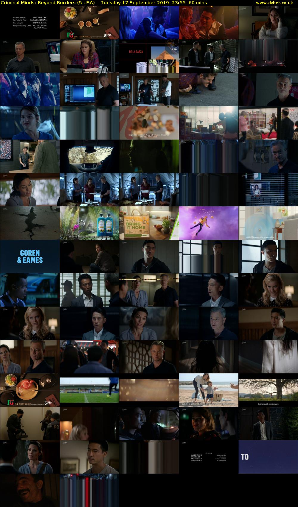 Criminal Minds: Beyond Borders (5 USA) Tuesday 17 September 2019 23:55 - 00:55