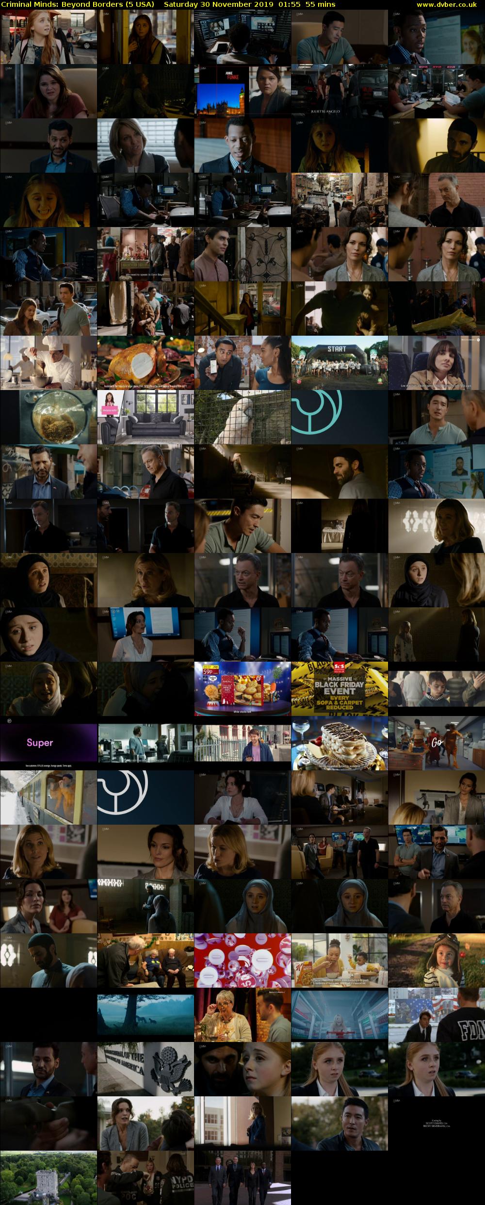 Criminal Minds: Beyond Borders (5 USA) Saturday 30 November 2019 01:55 - 02:50