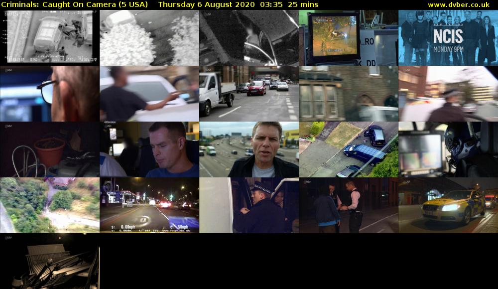 Criminals: Caught On Camera (5 USA) Thursday 6 August 2020 03:35 - 04:00