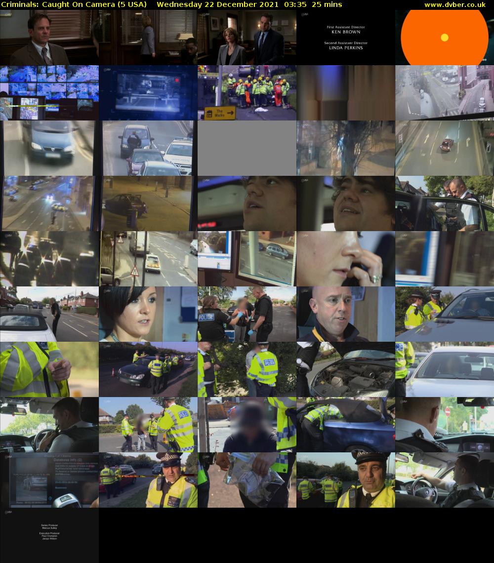 Criminals: Caught On Camera (5 USA) Wednesday 22 December 2021 03:35 - 04:00