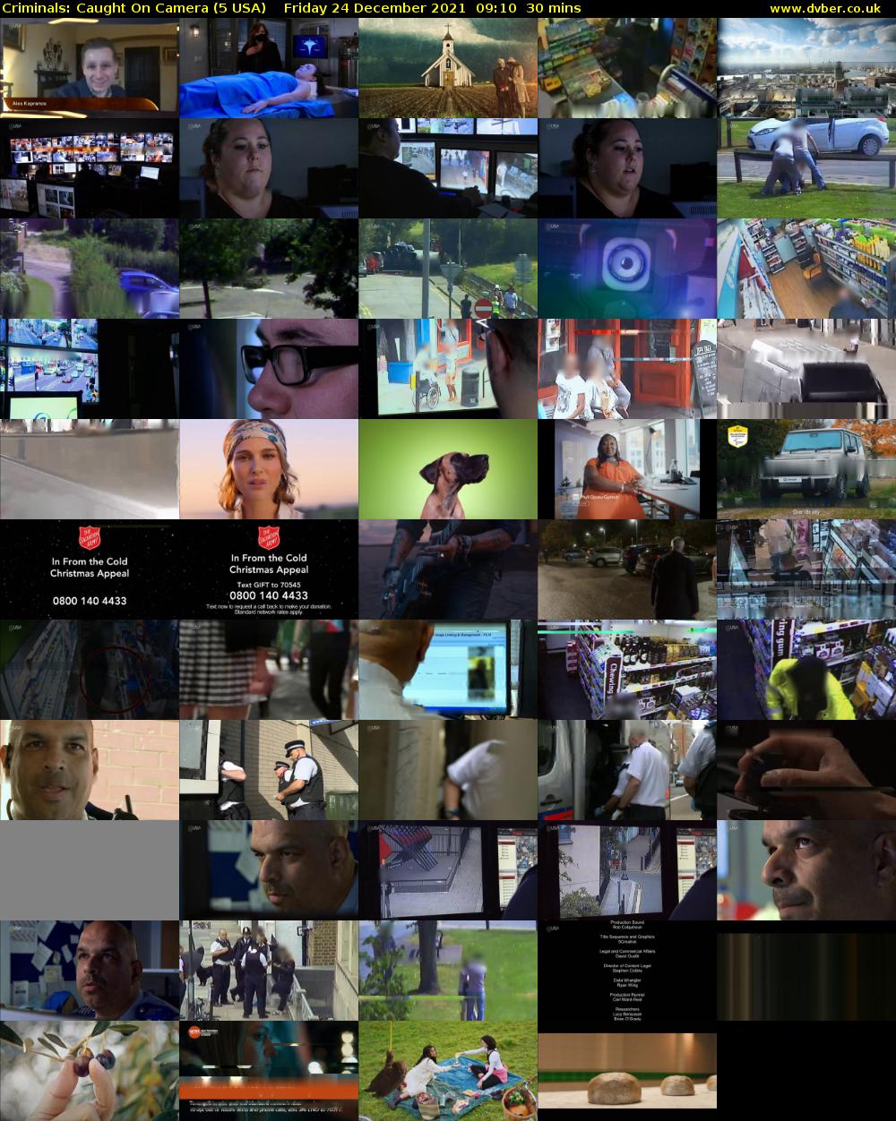 Criminals: Caught On Camera (5 USA) Friday 24 December 2021 09:10 - 09:40