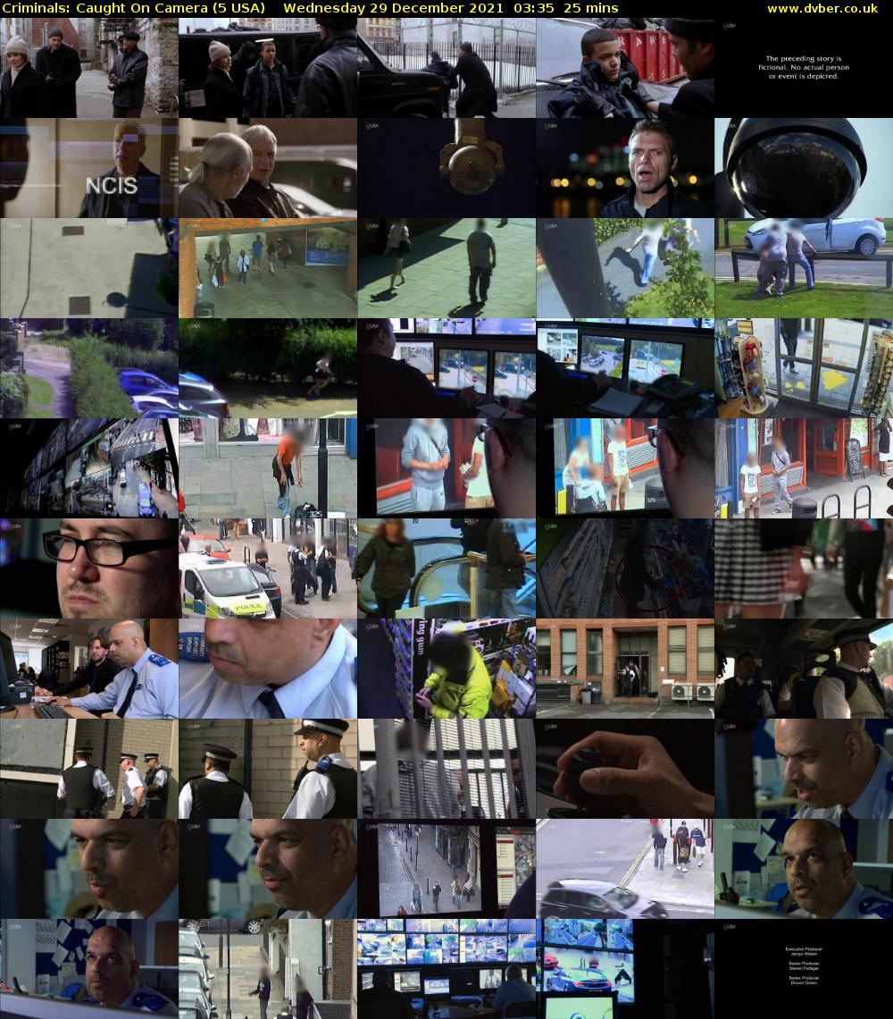Criminals: Caught On Camera (5 USA) Wednesday 29 December 2021 03:35 - 04:00