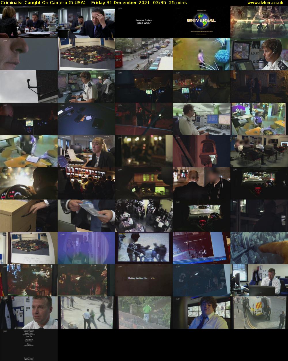 Criminals: Caught On Camera (5 USA) Friday 31 December 2021 03:35 - 04:00