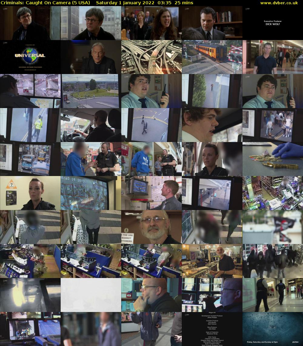 Criminals: Caught On Camera (5 USA) Saturday 1 January 2022 03:35 - 04:00