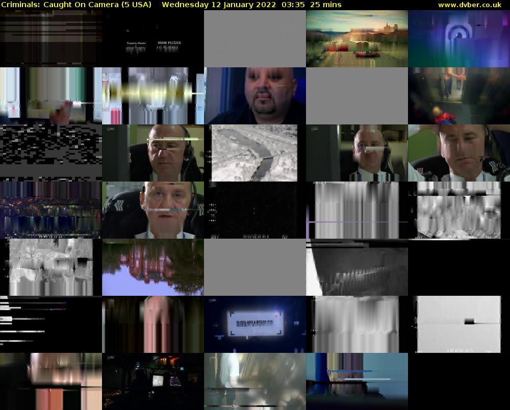 Criminals: Caught On Camera (5 USA) Wednesday 12 January 2022 03:35 - 04:00
