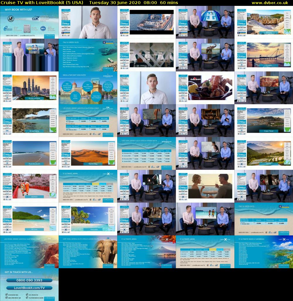 Cruise TV with LoveitBookit (5 USA) Tuesday 30 June 2020 08:00 - 09:00