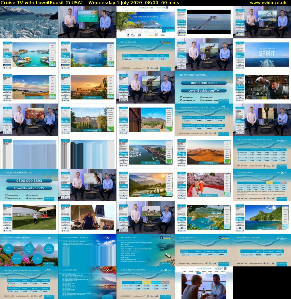 Cruise TV with LoveitBookit (5 USA) Wednesday 1 July 2020 08:00 - 09:00
