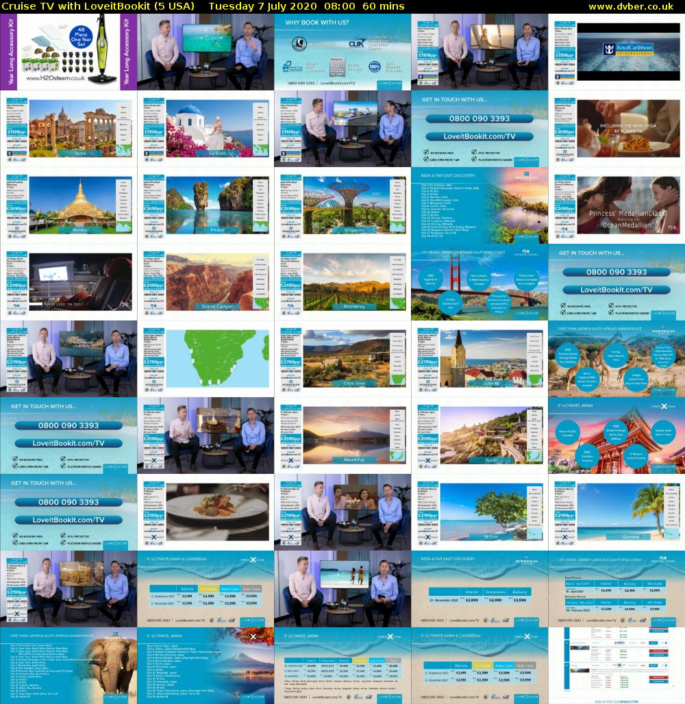 Cruise TV with LoveitBookit (5 USA) Tuesday 7 July 2020 08:00 - 09:00